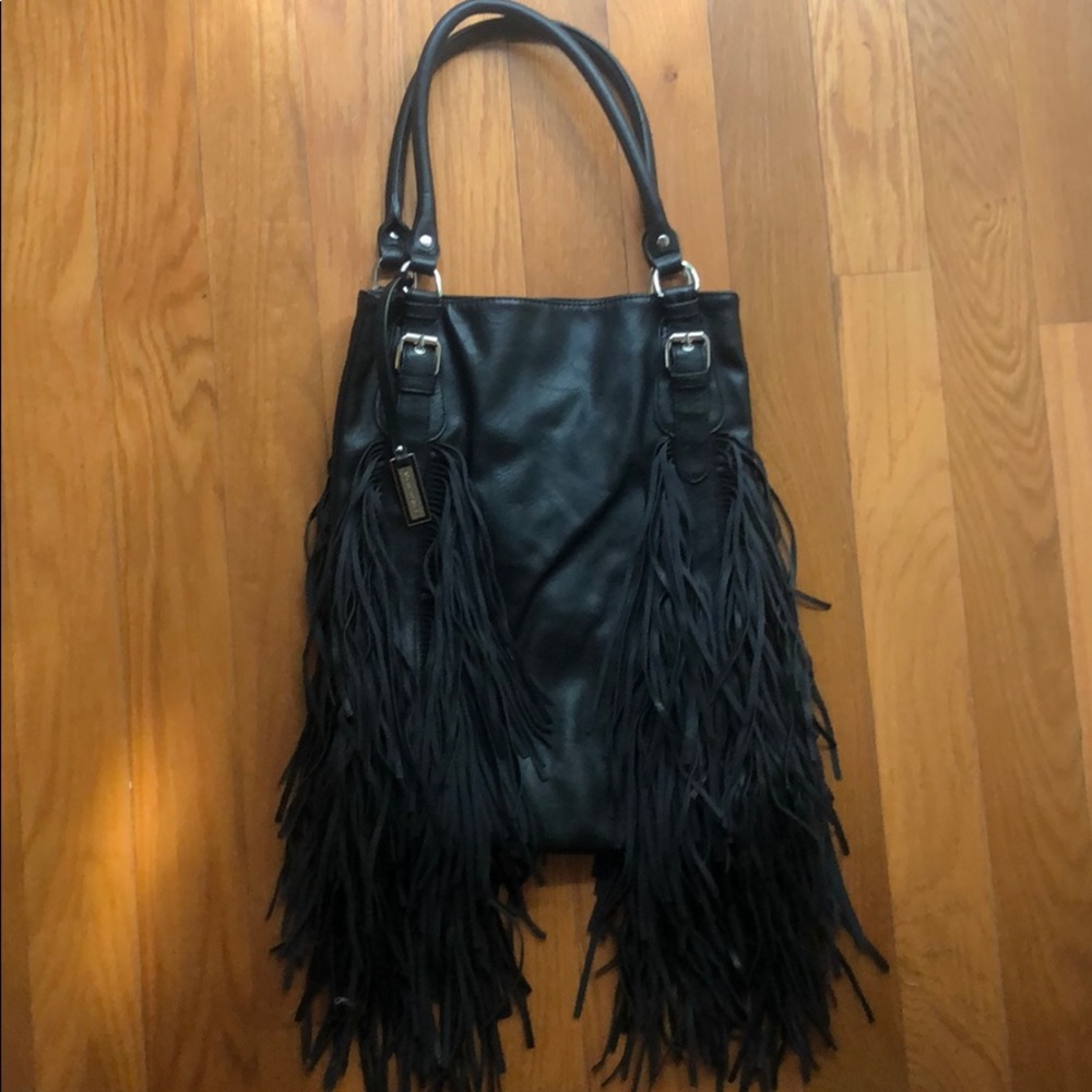 BOHO Black fringe bag